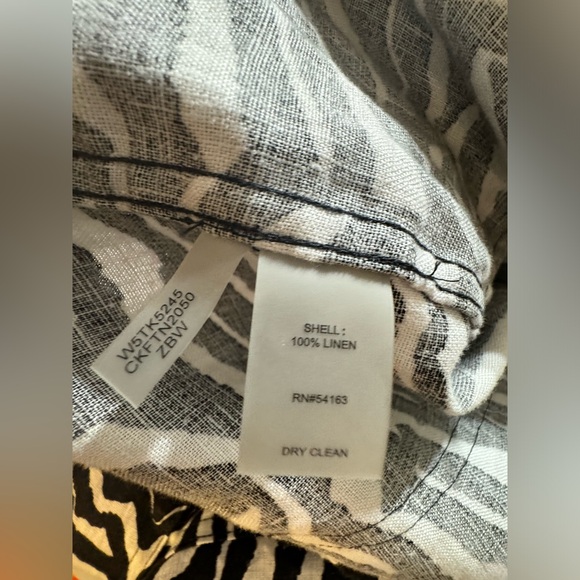 Calvin Klein zebra pants linen - Picture 4 of 5
